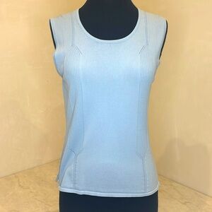 Yuka Paris Ribbed Knit Tank Blue T3 (Medium) French Minimalist Style. NWOT